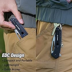 FLISSA Pocket Knife, Folding EDC Knife, 3.25 inch
