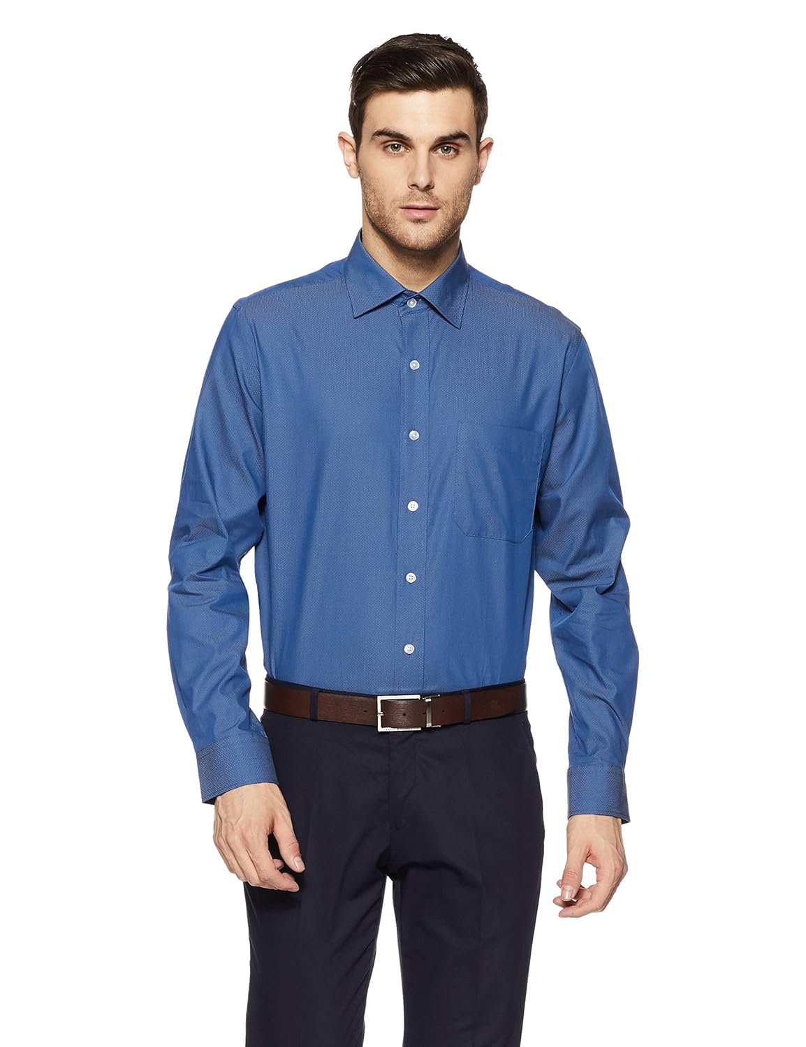 arrow men's plain regular fit formal shirt