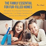 Fur Magic Pet Hair Remover Brush with Easy Open Self-Cleaning Base Blue view 7