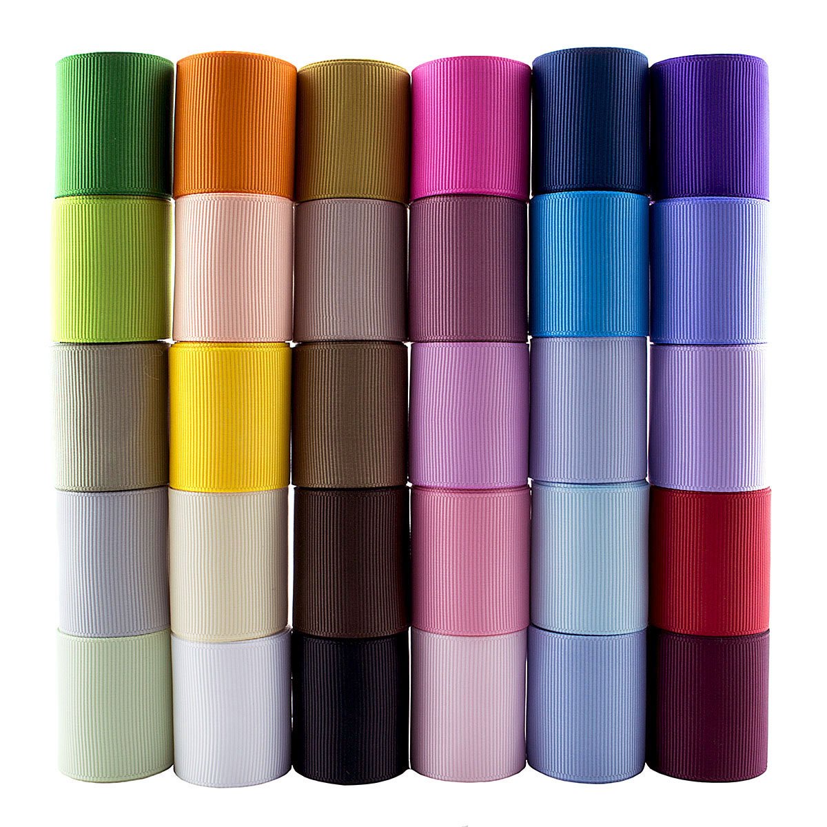 Summer-Ray 60 Yards (30 x 2 Yards) Grosgrain Ribbon 38mm Mixed Colours Value Pack