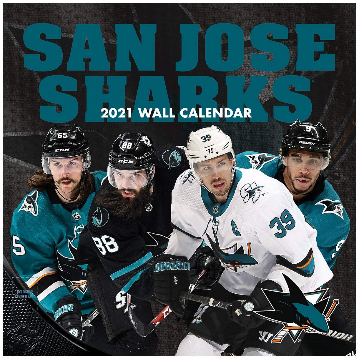 TURNER SPORTS San Jose Sharks 2021 12X12 Team Wall Calendar (21998011954)