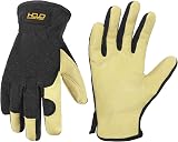 HANDLANDY Leather Gardening Gloves Women Medium Pink 3D Mesh Breathable