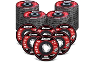 EZARC Flap Discs 4-1/2 Inch for Angle Grinder, 50 Pack Flap Sanding Disc, Type 29 Aluminum Oxide Abrasives Grinding Wheel for Wood Finishing & Metal Sanding, 40 Grit (7/8 inch Arbor Size)