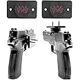 MIJIG 2 Pack Magnetic Gun Holders Soft Rubber Coated 25 Pounds Gun Magnets for Handguns, Rifles, Shotguns, Pistols, Revolvers & Magazines, Easy Install Gun Holster Clip for Rapid Draw