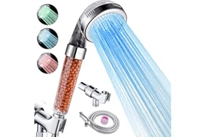 Cobbe Filtered LED Shower Head with Handheld, Color Changing, High Pressure Shower Head with Filter, Water Saving Spray Handh