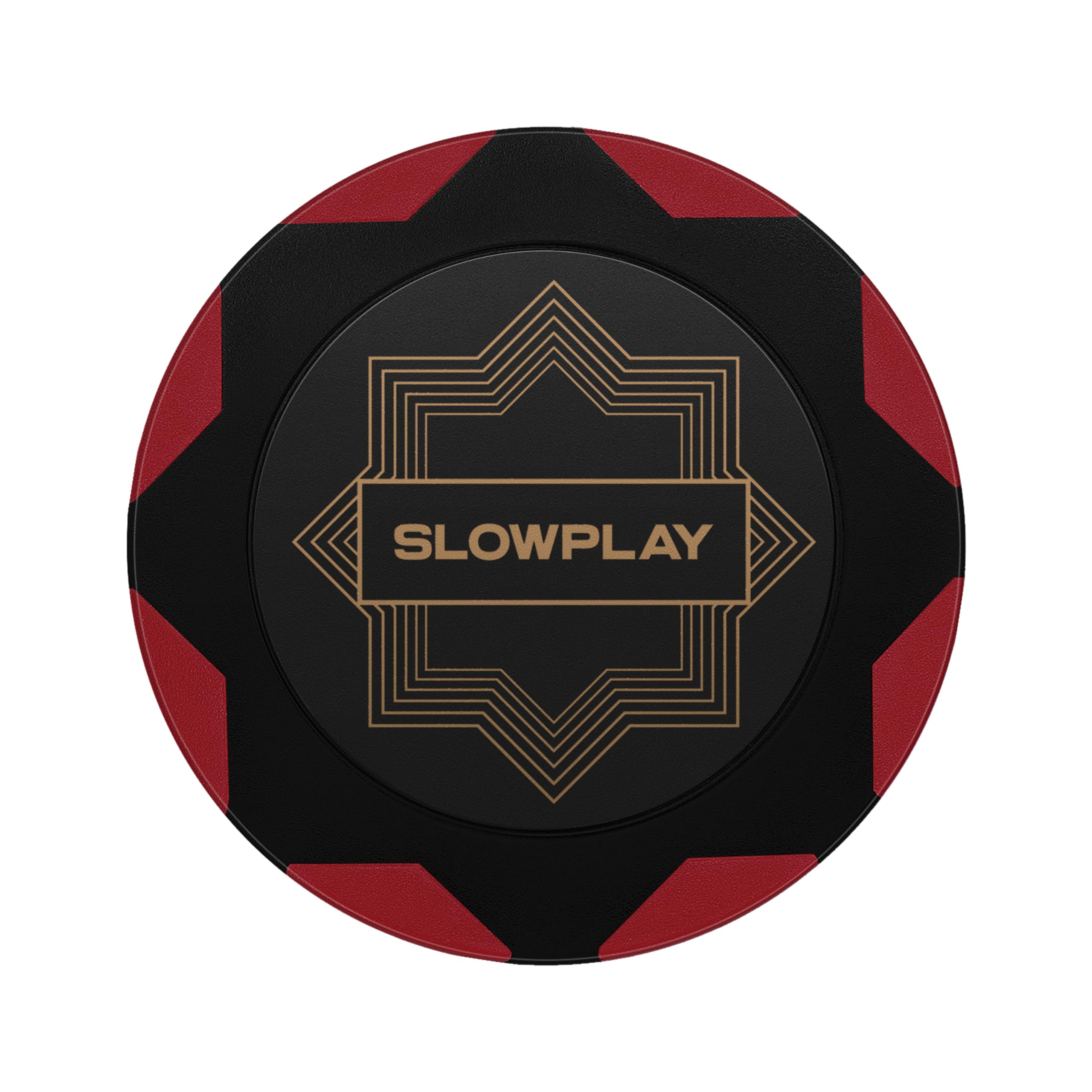 SLOWPLAY Nash Clay Poker Chips, 14 Grams Heavyweight Clay Composite, 40mm Large Chips in Bulk, Pack of 50 in Red Without Denomination