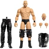 Mattel WWE Elite Collection Action Figure &amp; Accessories, Steve Austin | Premium Live Event &ldquo;Stone Cold&rdquo; Steve Austin Set, SummerSlam Series &amp; Jesse &ldquo;The Body&rdquo; Ventura Build-A-Figure Part