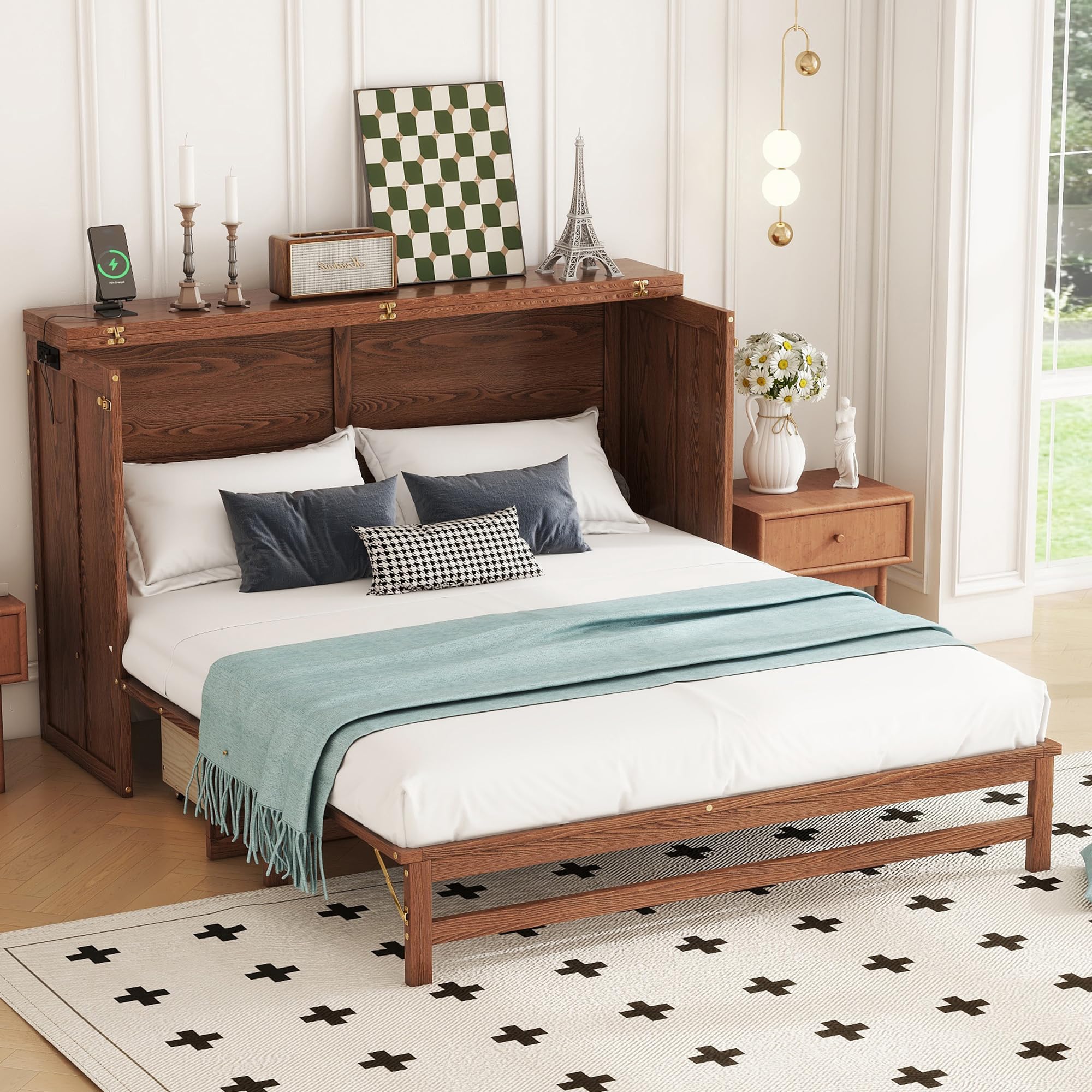 Photo 1 of ../////
auto_awesome
Showing translation for no contiene el manual
Translate instead no contiene el maniual
23 / 5,000
The manual is not included.......Ball & Cast Murphy Bed Queen W/Storage Drawer,Cabinet Bed W/ 2 2 USB Port & Power Outlets,Wall Bed Fram