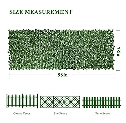 iCover 78x98in Artificial Ivy Privacy Screen for
