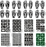 Aresvns Tattoo Stencils Kit 24 Sheets Reusable Body Art Templates for Women view 2