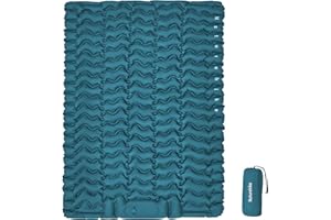 Naturehike FC01 Air Sleeping Pad with Foot Bump Ultralight Camping Sleeping Pad for 1/2Persons, Built-in Foot Pump Sleeping M