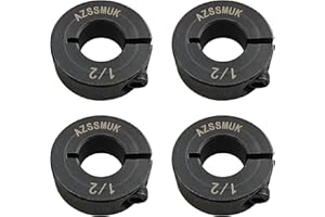 DAOEEUR AZSSMUK Single Split Clamp-On Shaft Collars of Metal Material 1/2 inch Bore Set Screw