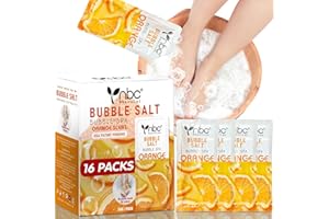 nbc BeautiLab Pedicure Foot Soak, Foot Spa Soak, Pedicure Kit, Bubble Foot Bath for Tired & Dry Cracked Feet, Athletes Feet, Odor Foot and Softens Calluses, Foot Soak 16 Packs A Box, Orange