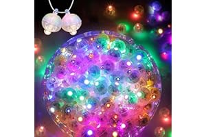 KRANX 50 Pcs Mini LED Lights - Small Round Flash Light, Wireless Tiny LED Ballon Lights, Mini Eggs Lights, for Home, Disco Pa