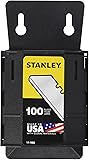 Stanley 11-988 Safety/Carton Round Point Utility Blades with Dispenser,Pack of 100(Pack of 100)