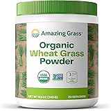 Amazing Grass Wheat Grass Powder: 100% Whole-Leaf Wheat Grass Powder for Energy, Detox & Immunity Support, Chlorophyll Provid