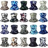 Tarpop 20 Pcs Headwear Seamless Bandana Face Masks, Head Wrap Neck Bandana, Breathable Face Cover Scarf Mask
