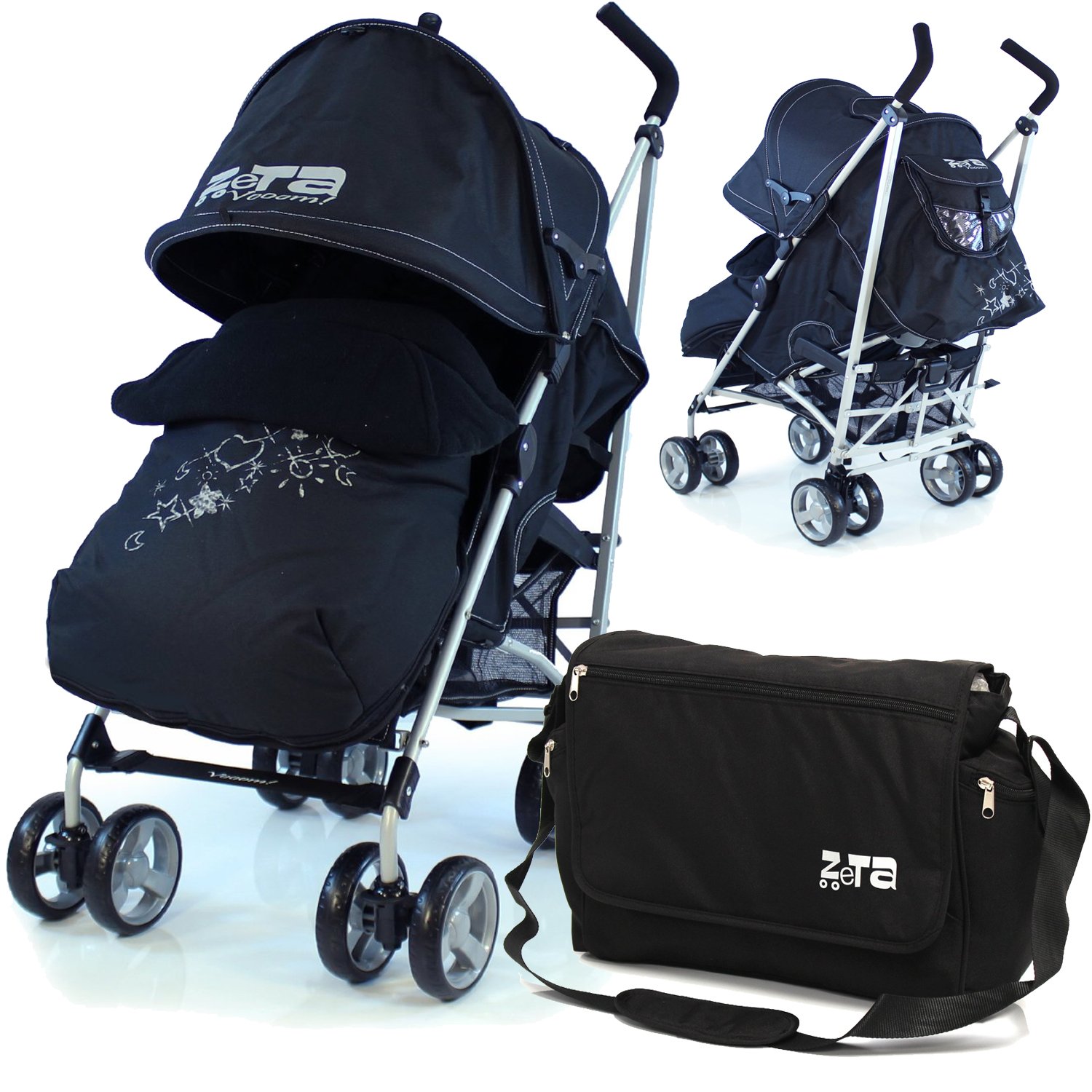 zeta vooom stroller with footmuff