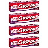 Close-Up Fluoride Toothpaste, Freshening Red Gel 4 oz (Pack of 4)