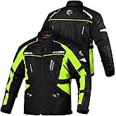 J.A.G. Touring Motorcycle Jacket for Men, Dual Sports Water Resistant Adventure Riding Jacket with Cordura Fabric & CE Armor
