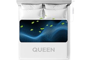 HOMELUVO Grounding Sleeping Mat for Bed - Queen Size Mattress Cover Pads (27"x60") Product Kit for Feet Sleep Rest Yoga Workout Pain Relief Balance Wellness - Earth Connected Grounded PMF Mat (Queen)