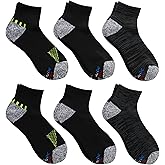 Hanes mens Moves Performance Socks, Moisture-wicking Ankle & Low-cut Socks, Breathable Mesh Panels, 6-pack