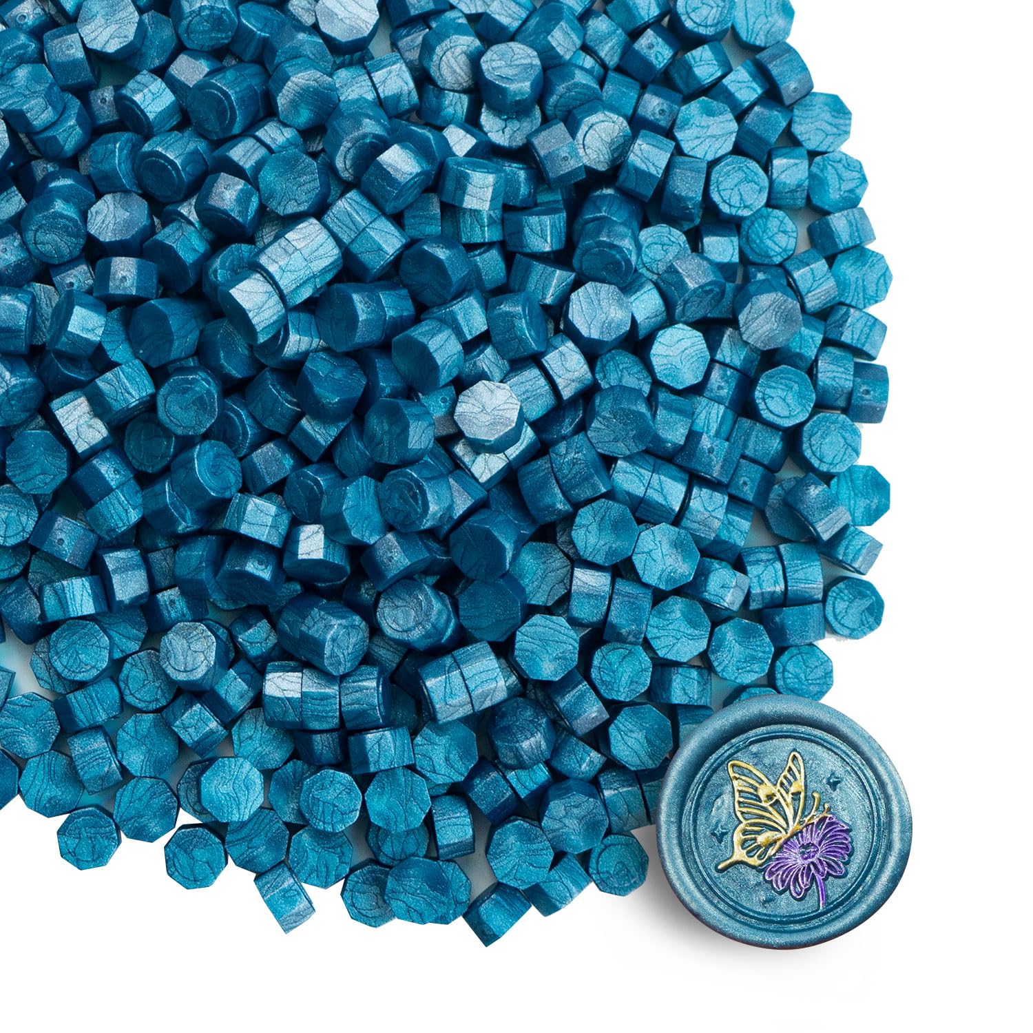 Tomgenrine Premium Wax Seal Beads - 520 Deep Sky Blue Sealing Pellets for Letters, Greeting Cards, Wine Bottles & Crafts | Professional Quality for Wedding Invitations, Party Decor & DIY Projects