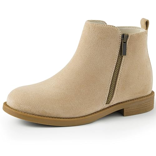 Harvest Land Womens Chelsea Boots Ladies Ankle Boots Winter Boots Stylish Classic Short for Adults Zip up Shoes Sand 7UK