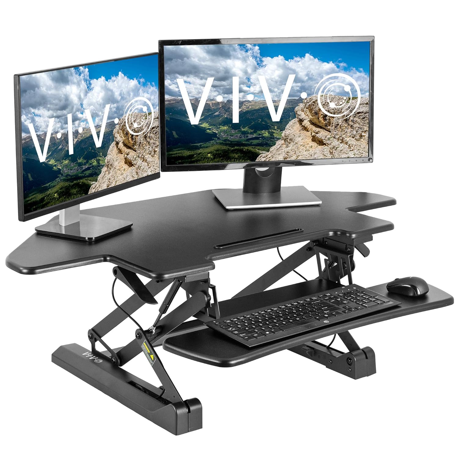 Best 40 wide platform height adjustable standing desk riser