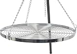 La Hacienda Tripod with BBQ Grill Adjustable Height Portable Black view 3