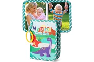 Briuhap Baby Photo Album, Holds 17 4x6 Pictures, My First Soft Cloth Family Photo Book, Great Baby Shower Gifts for Girls Boy
