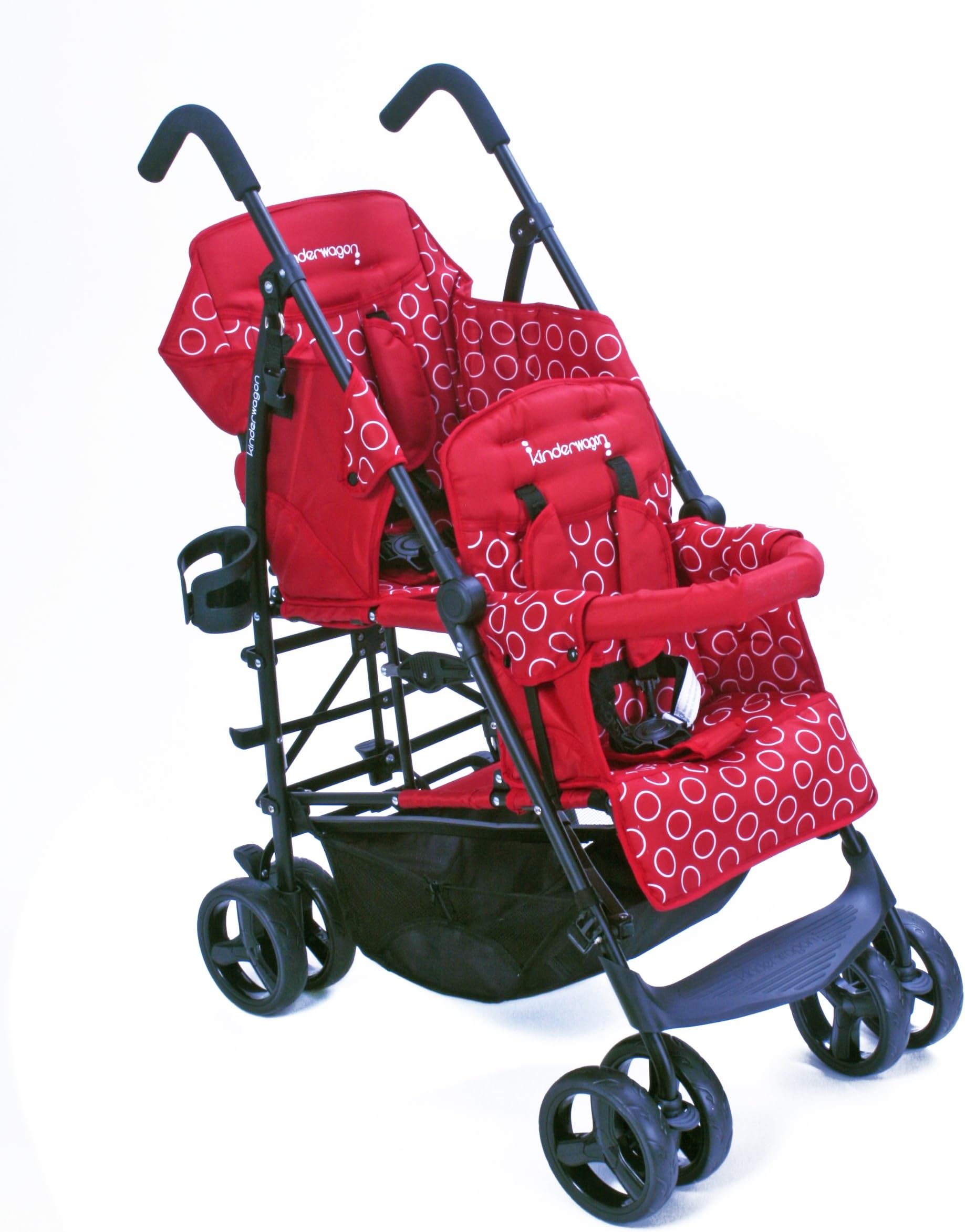 Kinderwagon Hop Tandem Umbrella Stroller Red/Black by Kinderwagon