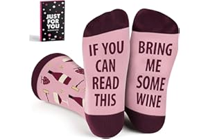 VICRAZY Wine Gifts for Men, Women - Funny Socks - Gifts for Lovers - Stuff, Stocking Stuffers