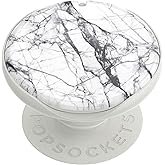 PopSockets PopMirror: Swappable Grip and Mirror for Phones and Tablets - Dove White Marble