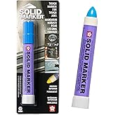 Sakura Solid Paint Markers, Blue - 1 Pack | Permanent Markers for Metal, Glass, Tire Marking, Construction, Rough Surfaces, No Drips, Waterproof, Fast Drying &amp; Non-Toxic