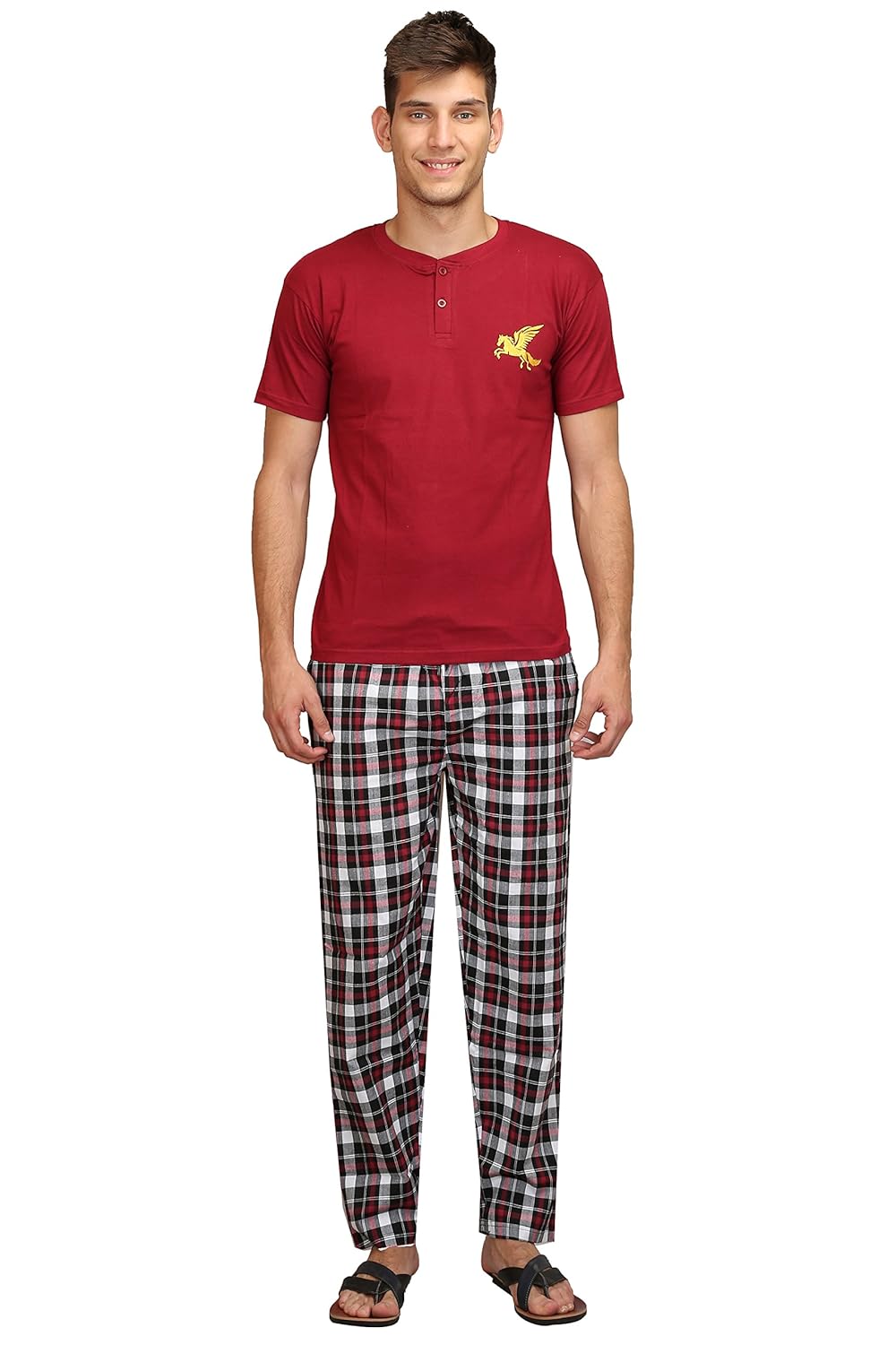 max exports men's cotton night suit