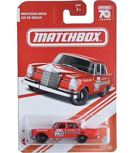 Amazon.com: Matchbox Mercedes Benz 220 SE Sedan, Metal Parts [red
