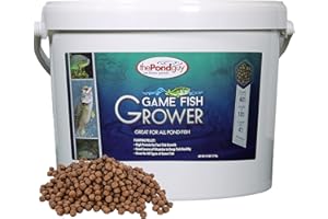 The Pond Guy Game Fish Grower Floating Pellet Food, Complete Aquatic Nutrition for Bass, Trout, & Catfish in Freshwater Ponds & Lakes, 17 lbs
