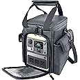 amiumuca Waterproof Travel Bag Compatible with Anker SOLIX C300 Portable Power Station, Outdoor 288Wh LiFePO4 Battery，Power Bank Station Storage Case Cover with Two Pockets and Adjustable Strap