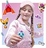 Littlest Pet Shop Slumber Squad Play Pack 3 Mini Pets Accessories Bandai view 6