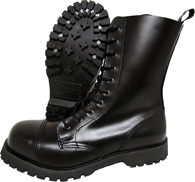 Boots & Braces England Men´s 10 Eye Black Steel Toe