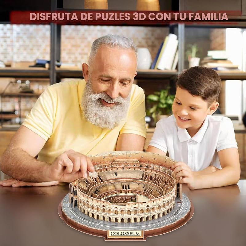 Puzzle 3D Coliseo Roma, Maquetas de Edificio 163 Piezas