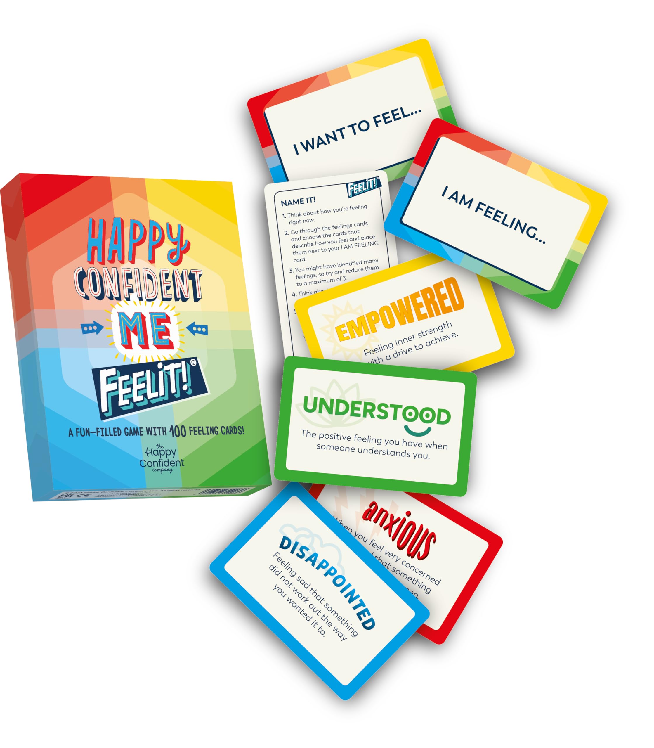 Happy Confident Me FEELIT! 100 FEELINGS CARD GAME FOR THE WHOLE FAMILY