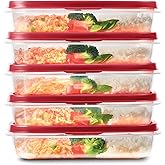 Rubbermaid EasyFindLids Meal Prep Containers 5.5 Cup Red