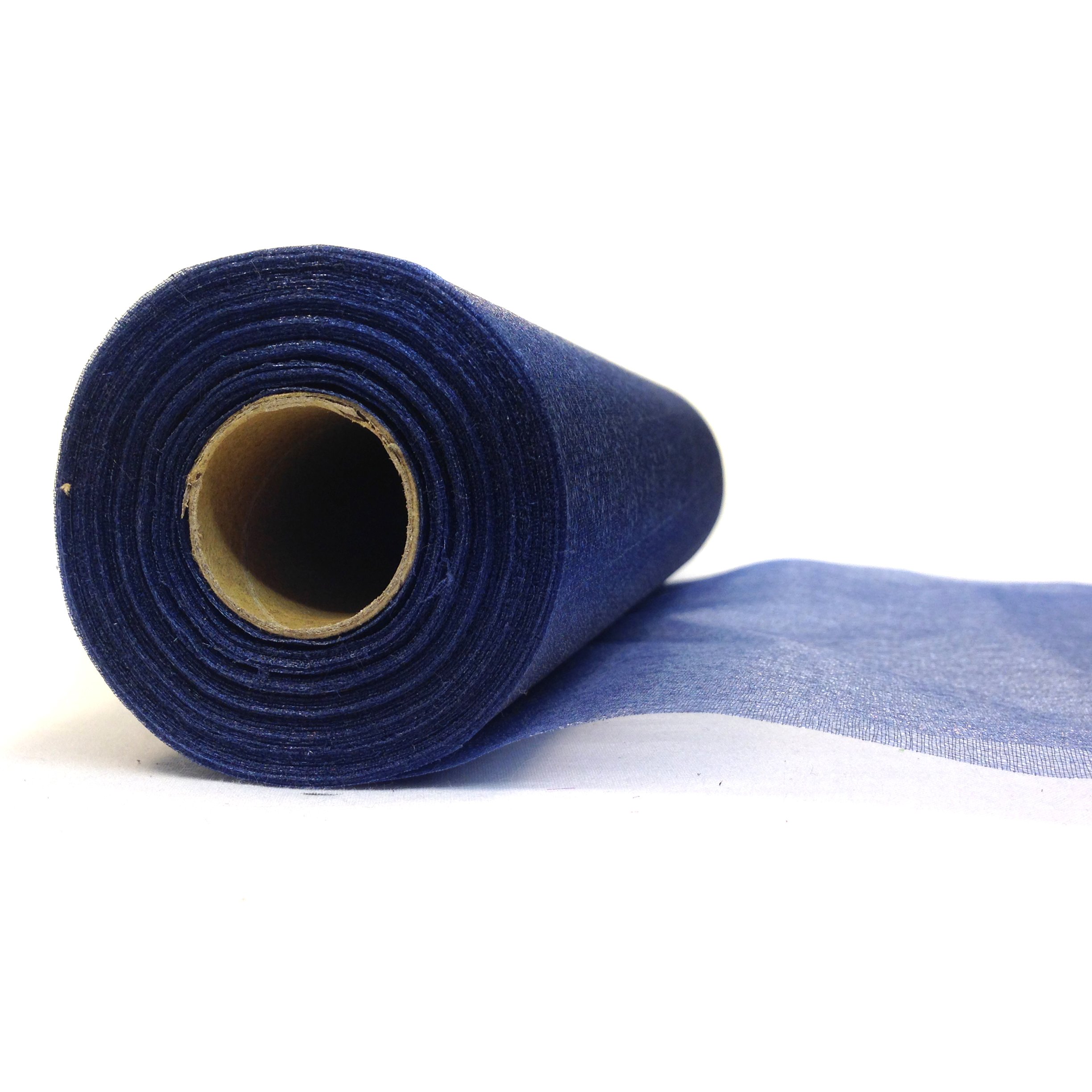 25m x 29cm Snow Sheer Organza Roll Wedding Party Chair Bow Table Runner Decoration (Navy Blue)