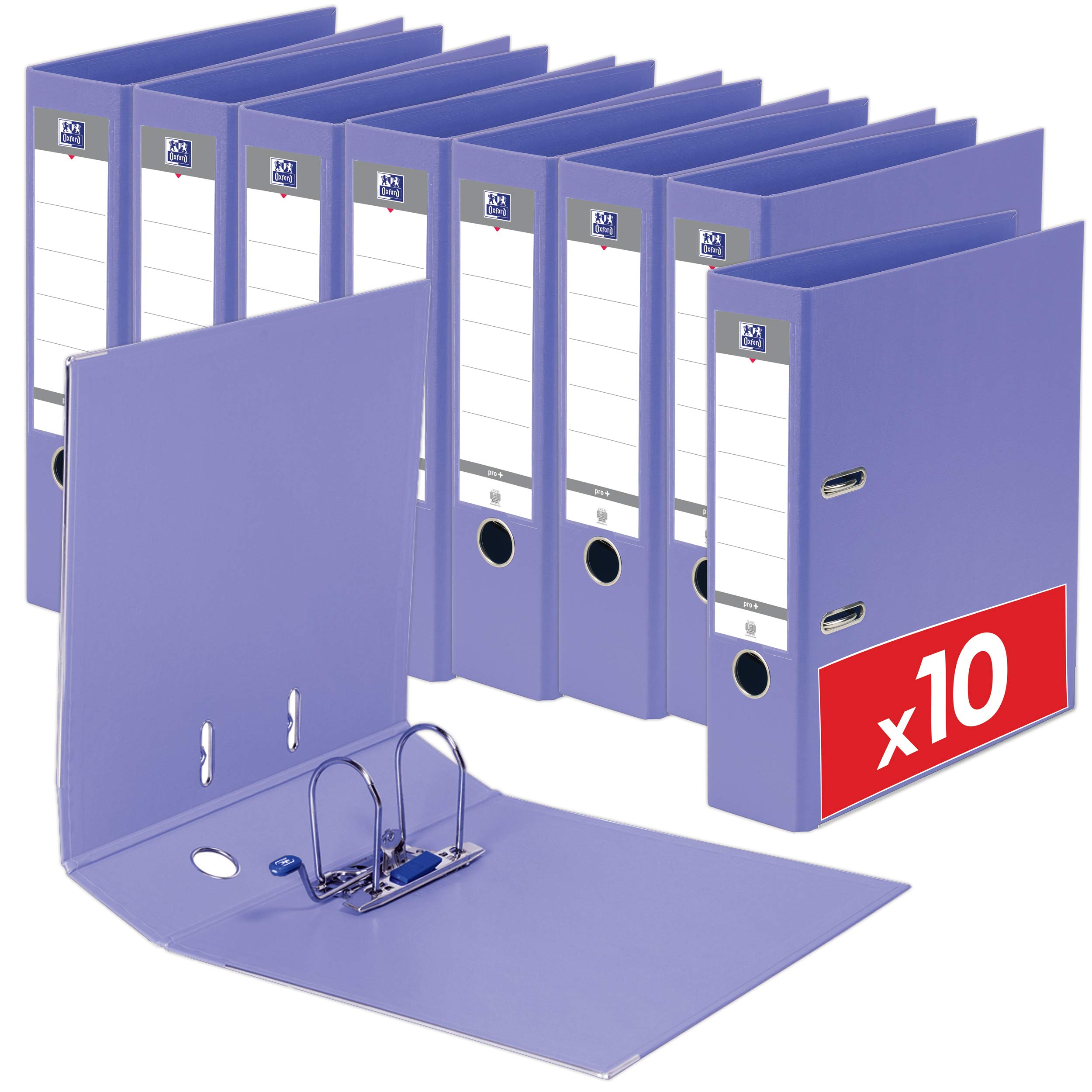 Oxford Smart Pro+ Folder A4 80 mm PP/PP Purple Pack of 10
