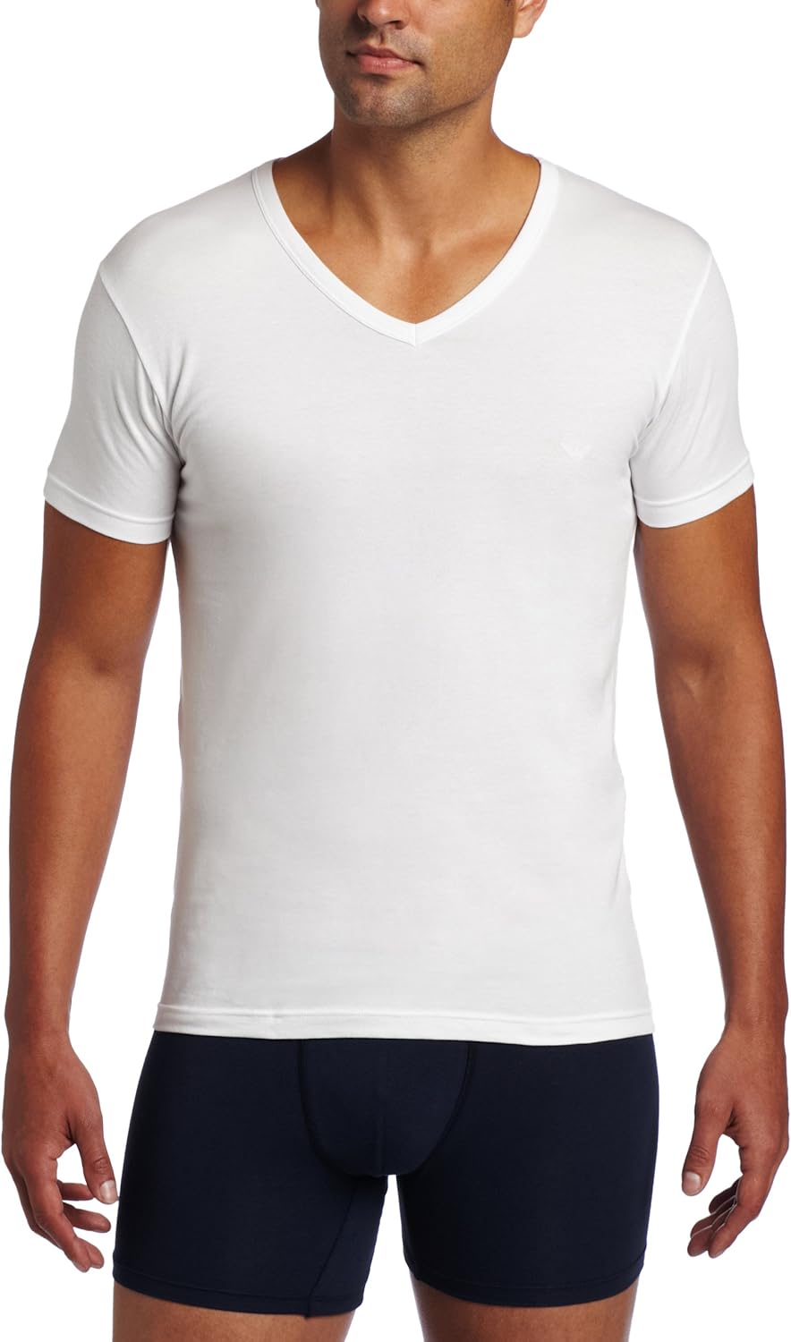 Emporio Armani Men's Cotton Stretch VNeck Tee Amazon.ca Clothing