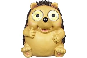 FETIWILSO Garden Statues Hedgehog Figurines with Solar LED Lights, Unique Animal Statues Lights Housewarming Sculpture Gifts for Outdoor Decorations, Garden, Patio, Balcony, Yard, Lawn Ornament