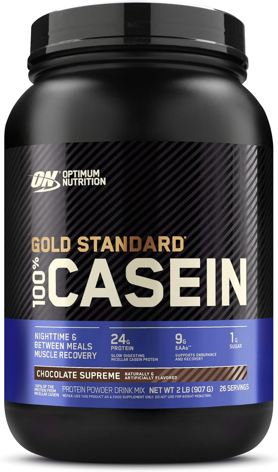 Optimum Nutrition Gold Standard 100% Micellar Casein Protein Powder, Slow Digesting, Helps Keep You Full, Overnight Muscle Recovery, Chocolate Supreme, 2 Pound (Packaging May Vary): Health & Personal Care