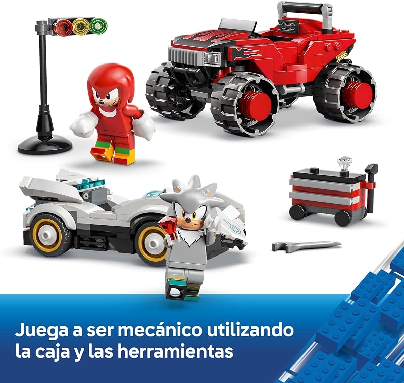 Sonic The Hedgehog: Carro Prateado do Knuckles vs Monster Truck 77118